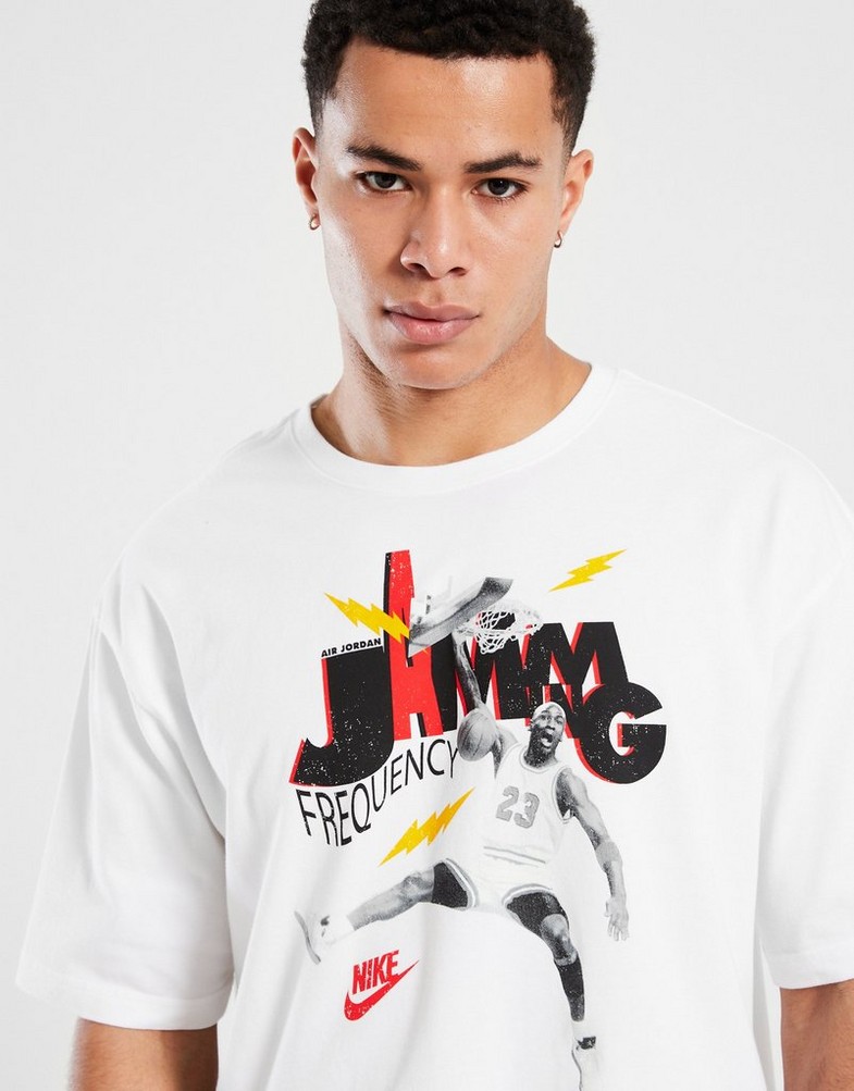 Tricou pentru bărbați JORDAN TRICOU M J BUSTIERĂND JAM 85 SS CREW HJ2929-100 Alb
