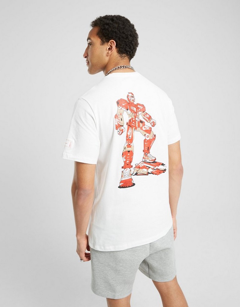 Koszulka, t-shirt męski NIKE T-SHIRT AIR BOX RBT TEE WHT TEE HJ5472-100 Biały