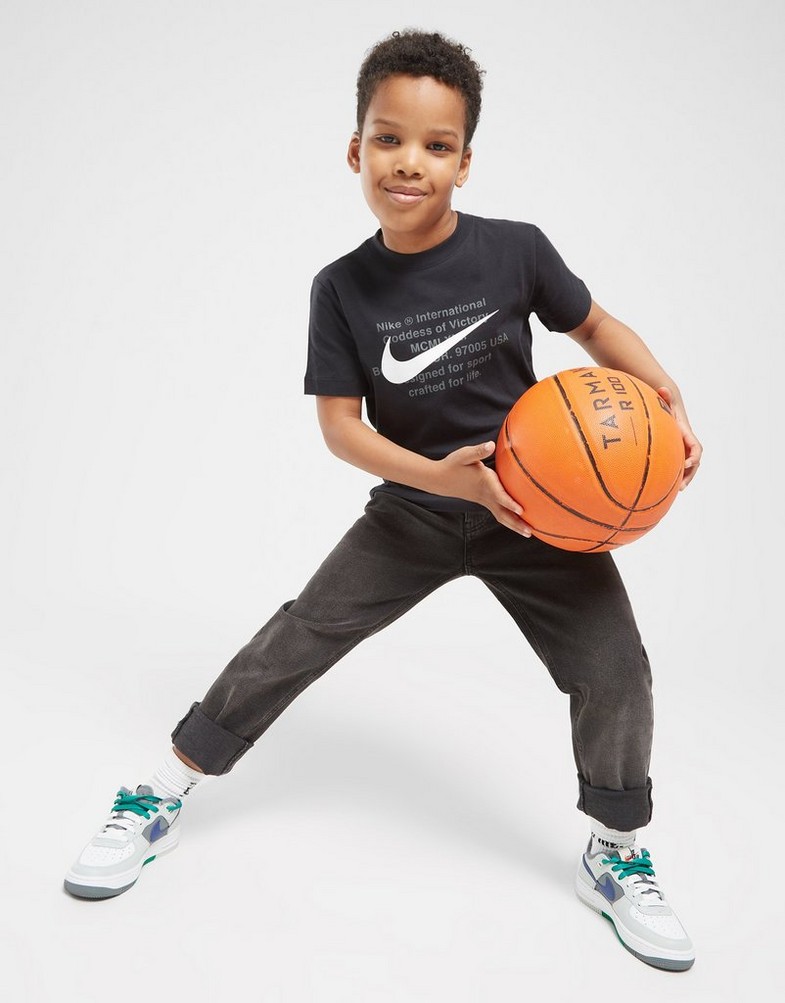 Дитячі футболки NIKE ФУТБОЛКА SWSH 4 LIFE TEE BLK/GRY B HJ5493-010 Чорний