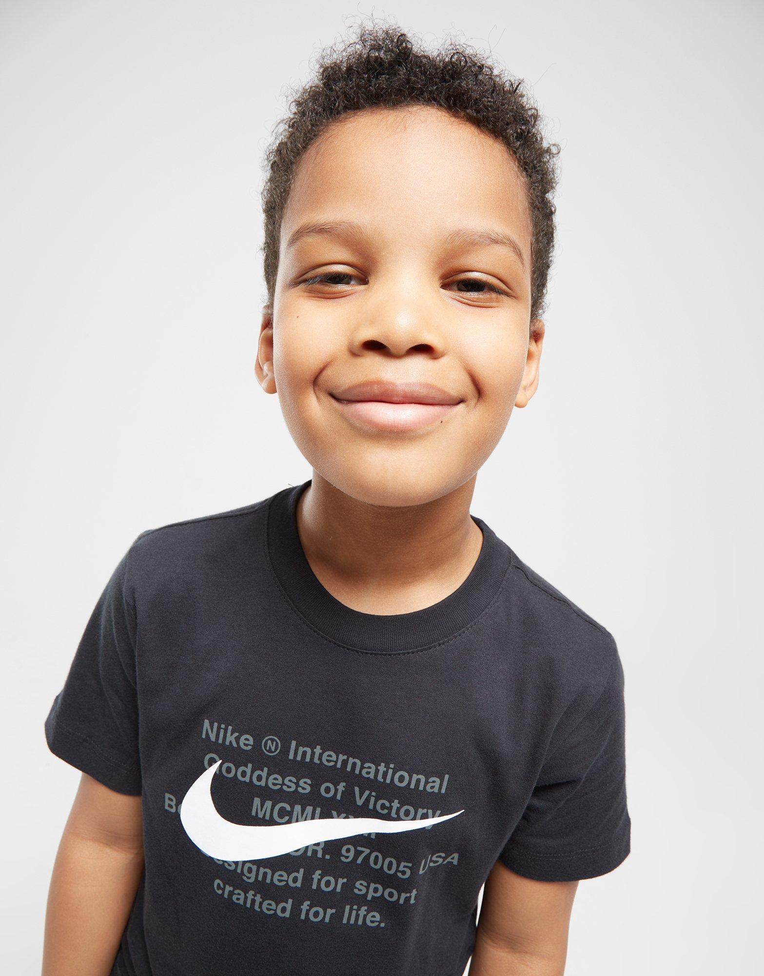 Дитячі футболки NIKE ФУТБОЛКА SWSH 4 LIFE TEE BLK/GRY B HJ5493-010 Чорний