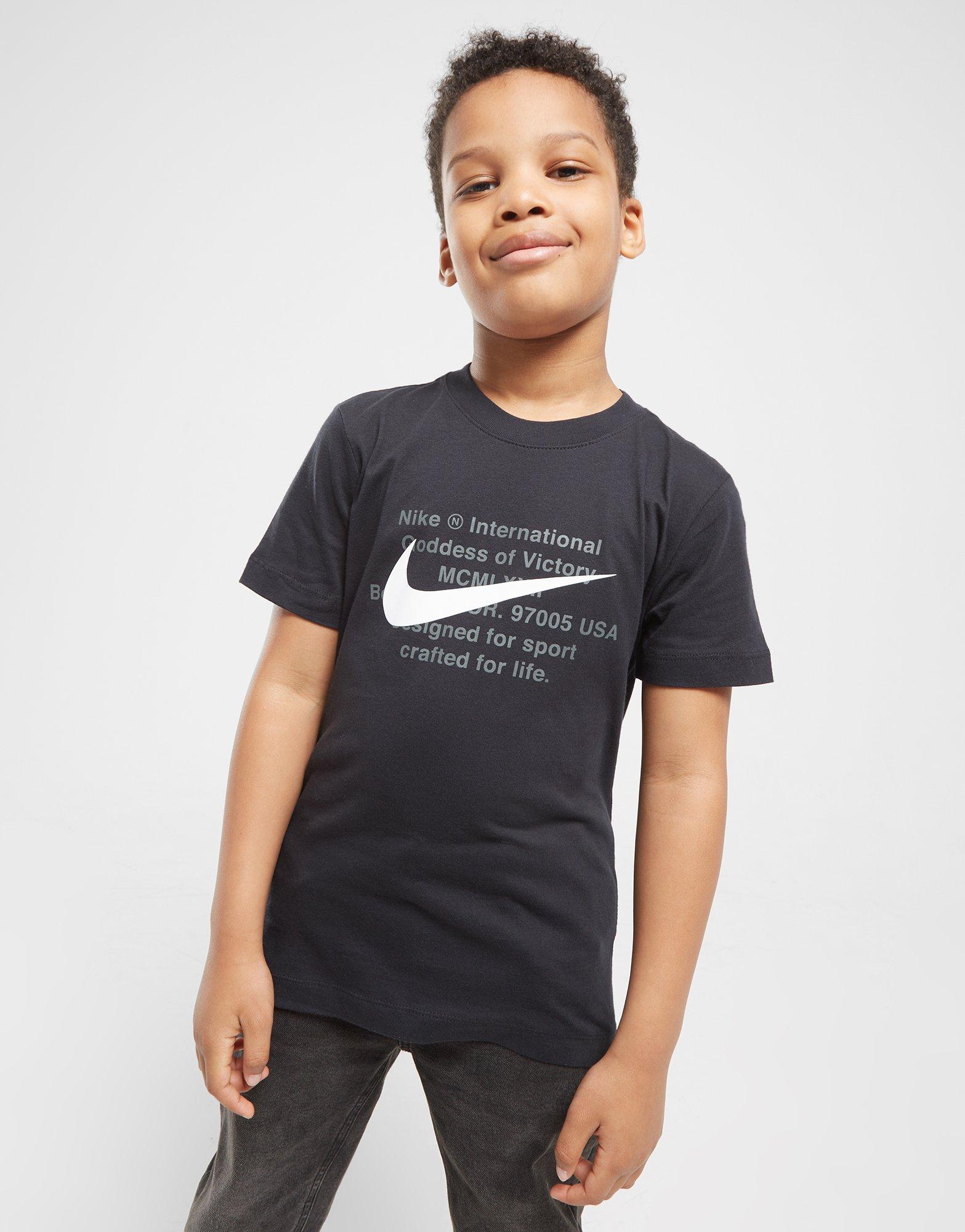Дитячі футболки NIKE ФУТБОЛКА SWSH 4 LIFE TEE BLK/GRY B HJ5493-010 Чорний