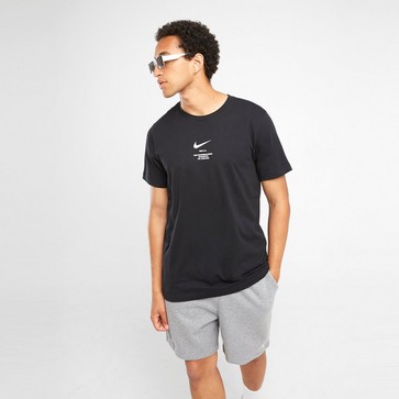 NIKE MARŠKINĖLIAI SWOOSH TEE BLK TEE