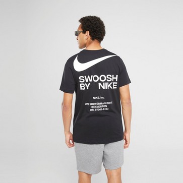 NIKE MARŠKINĖLIAI SWOOSH TEE BLK TEE