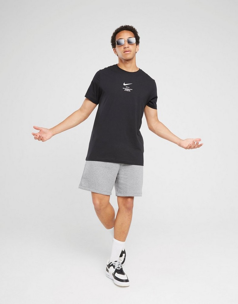 Férfi póló NIKE PÓLÓ SWOOSH TEE BLK TEE HJ6119-010 Fekete