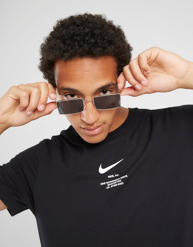 Férfi póló NIKE PÓLÓ SWOOSH TEE BLK TEE HJ6119-010 Fekete