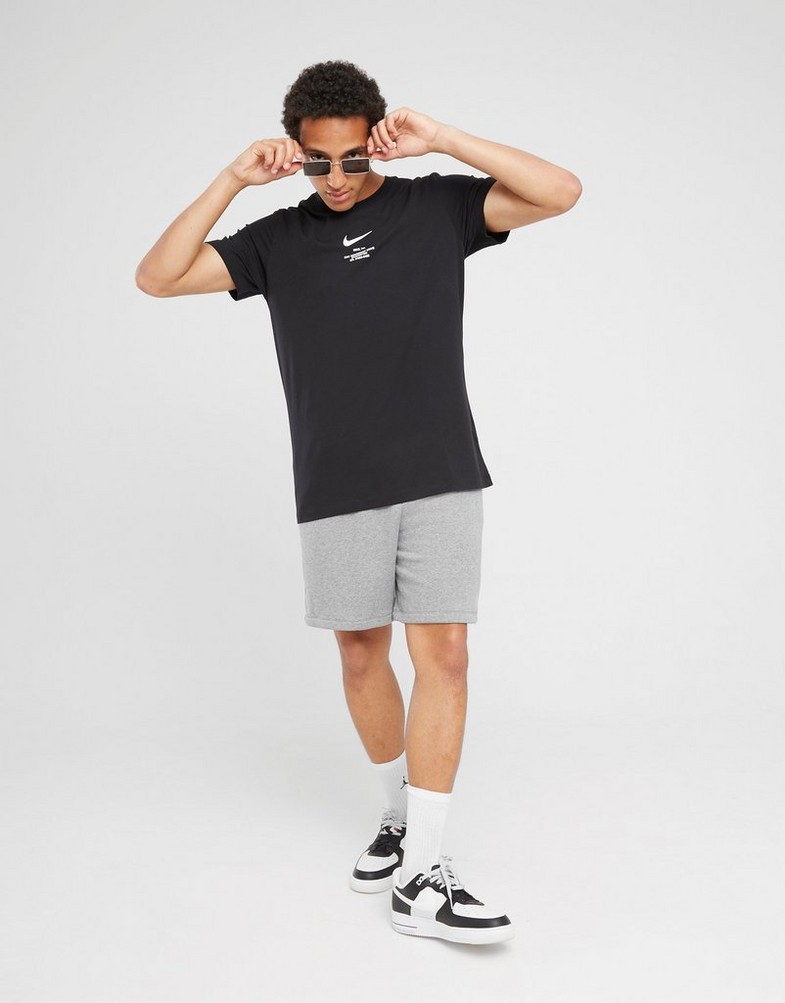 Мъжка тениска NIKE ТЕНИСКА SWOOSH TEE BLK TEE