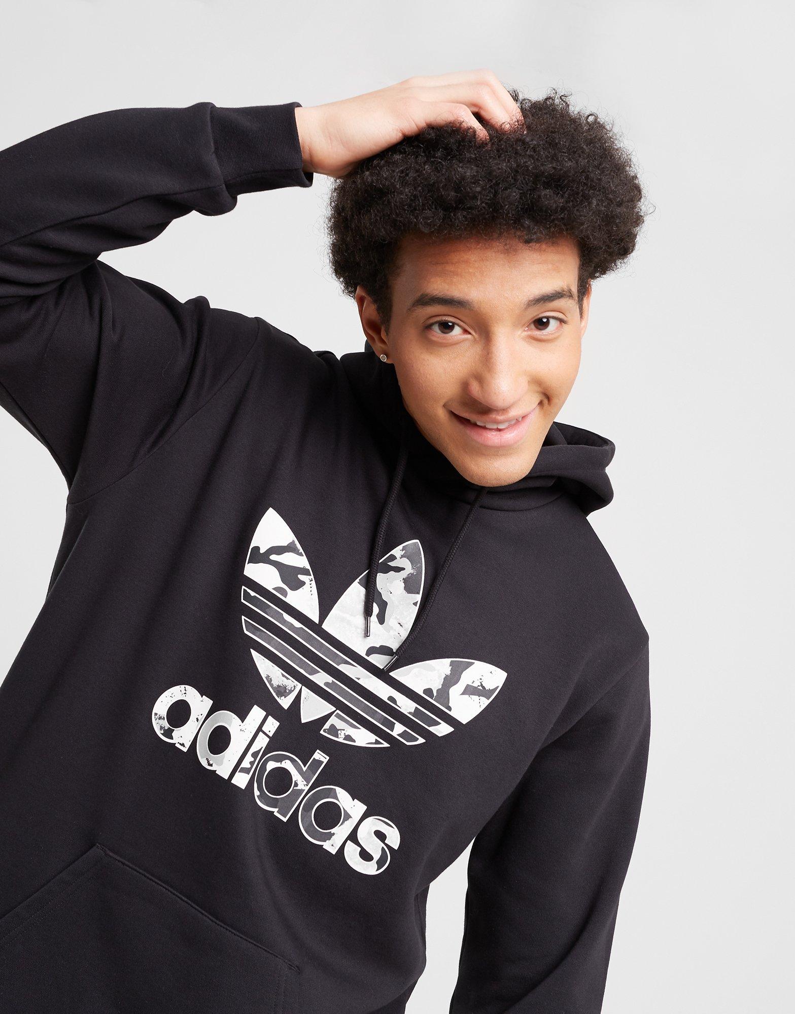 Férfi pulóverek ADIDAS PULÓVER KAPUCNIS CAMO INF HOODIE HK2803 Fekete