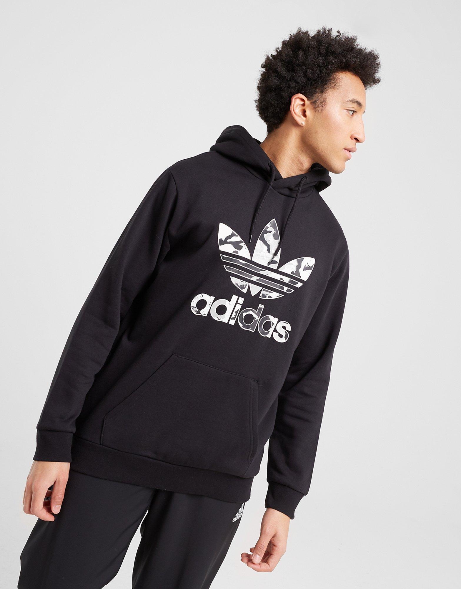 Férfi pulóverek ADIDAS PULÓVER KAPUCNIS CAMO INF HOODIE HK2803 Fekete