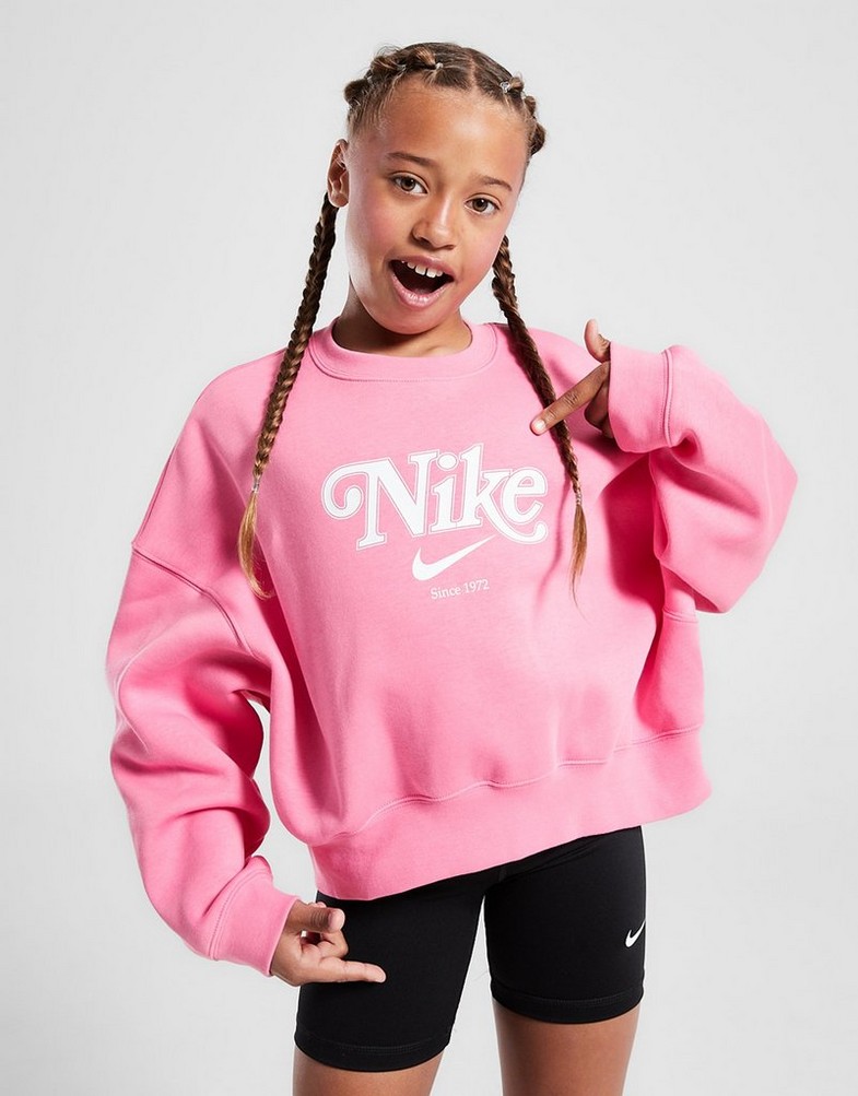 Дитячі кофти NIKE КОФТА G NSW TREND FLC CRP CREW G HM0531-684 Рожевий