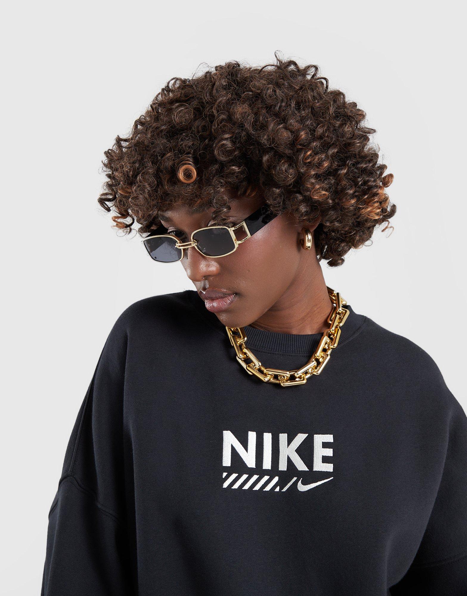 Жіночі кофти NIKE КОФТА W NSW FLC OS CREW GLS HM4318-010 Чорний