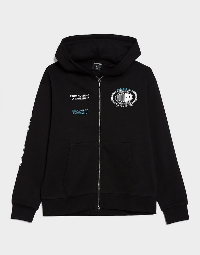Bluză pentru bărbați HOODRICH BLUZĂ CU GLUGĂ NOIR- OVERSIZED HR02250001 Negru