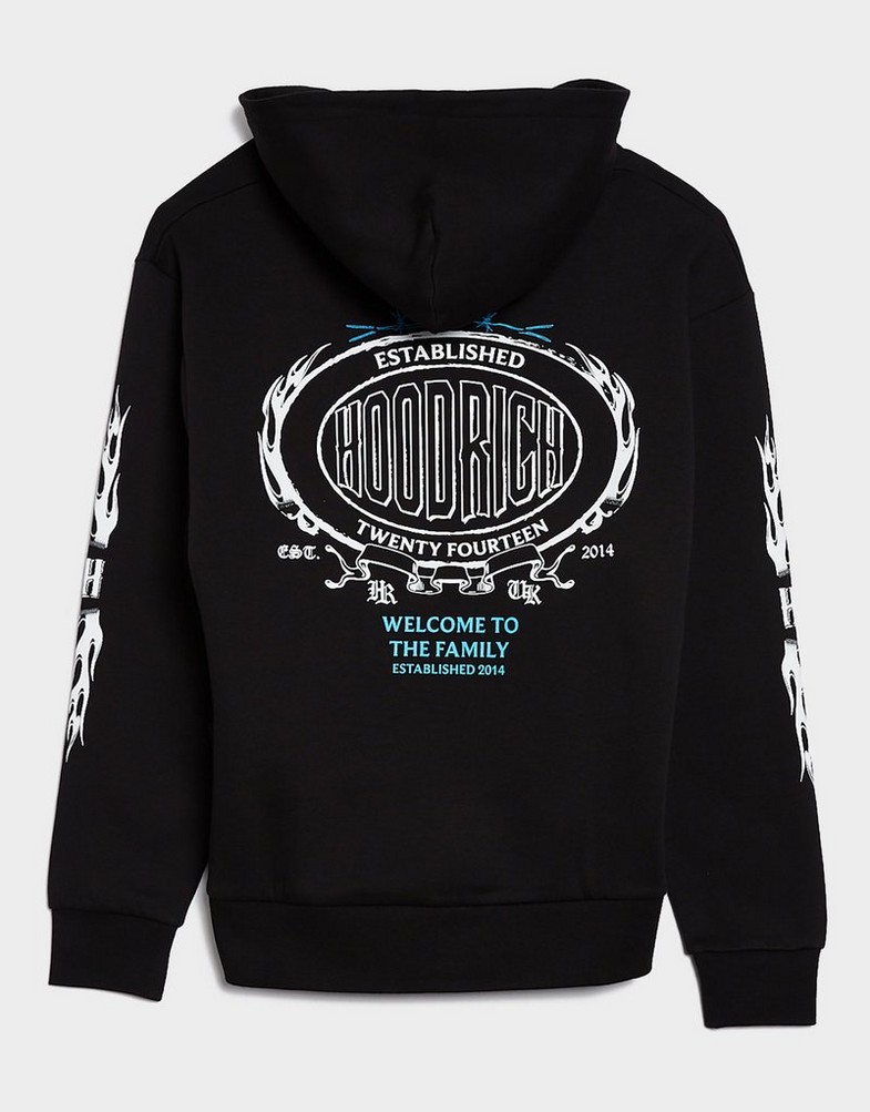 Bluză pentru bărbați HOODRICH BLUZĂ CU GLUGĂ NOIR- OVERSIZED HR02250001 Negru