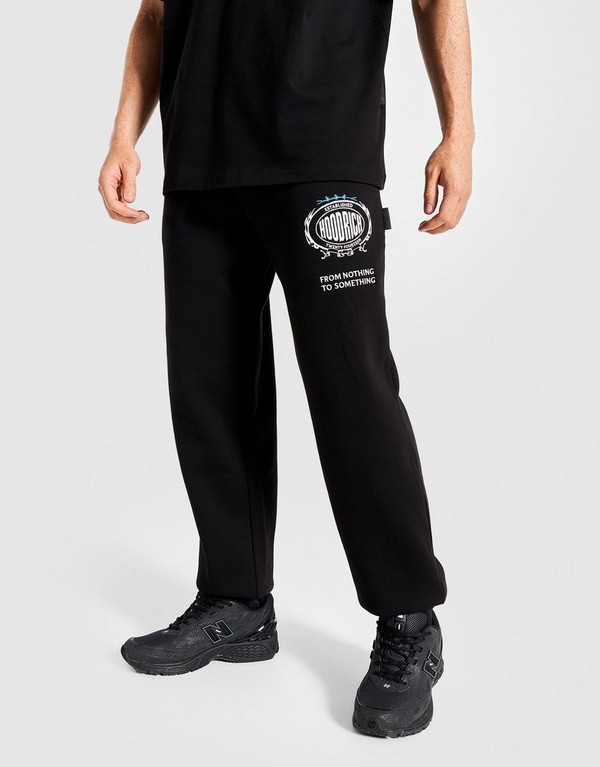 Hoodrich Nohavice Noir- Oversized Elasticated Cuf