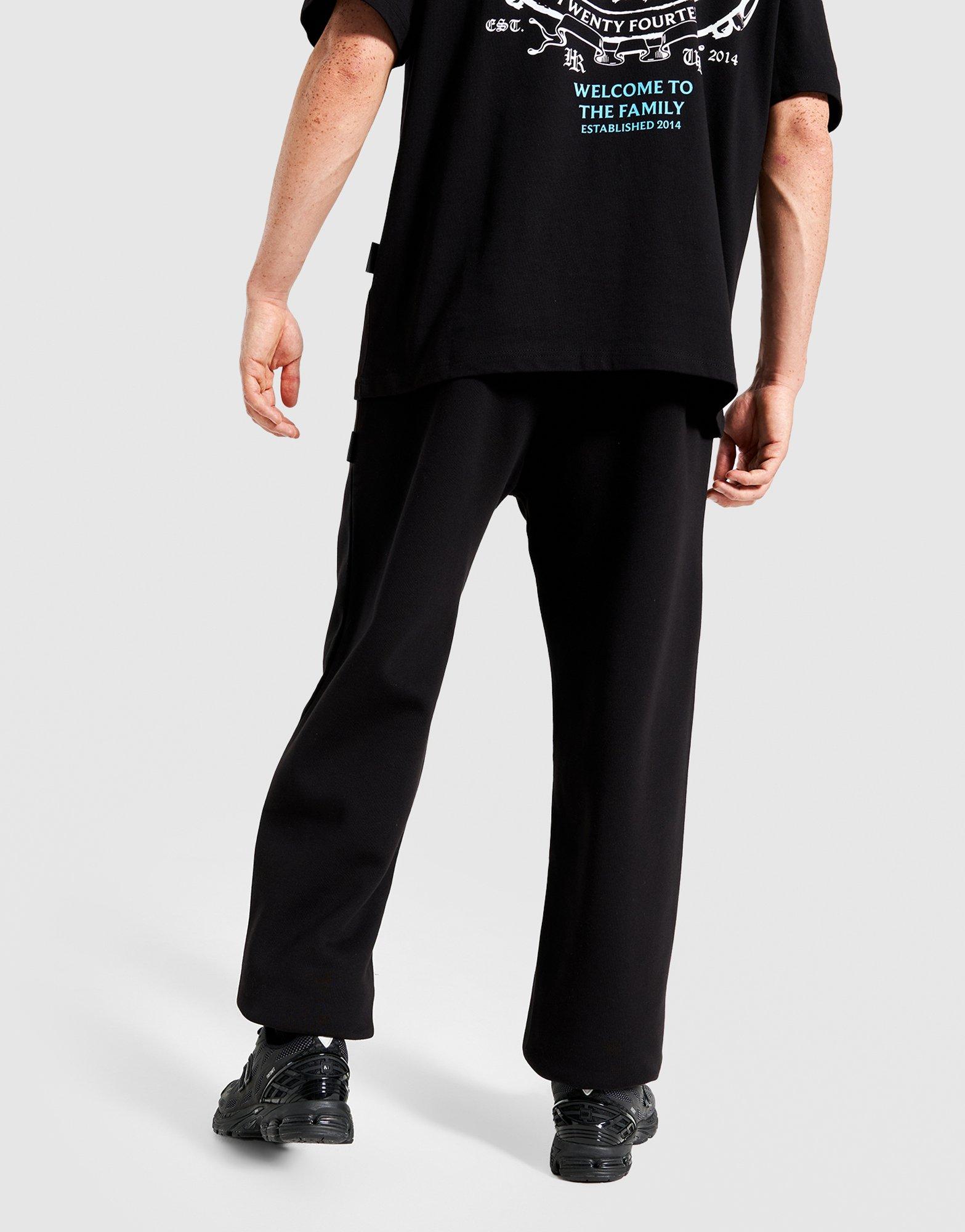 Hoodrich Nohavice  Noir- Oversized Elasticated Cuf