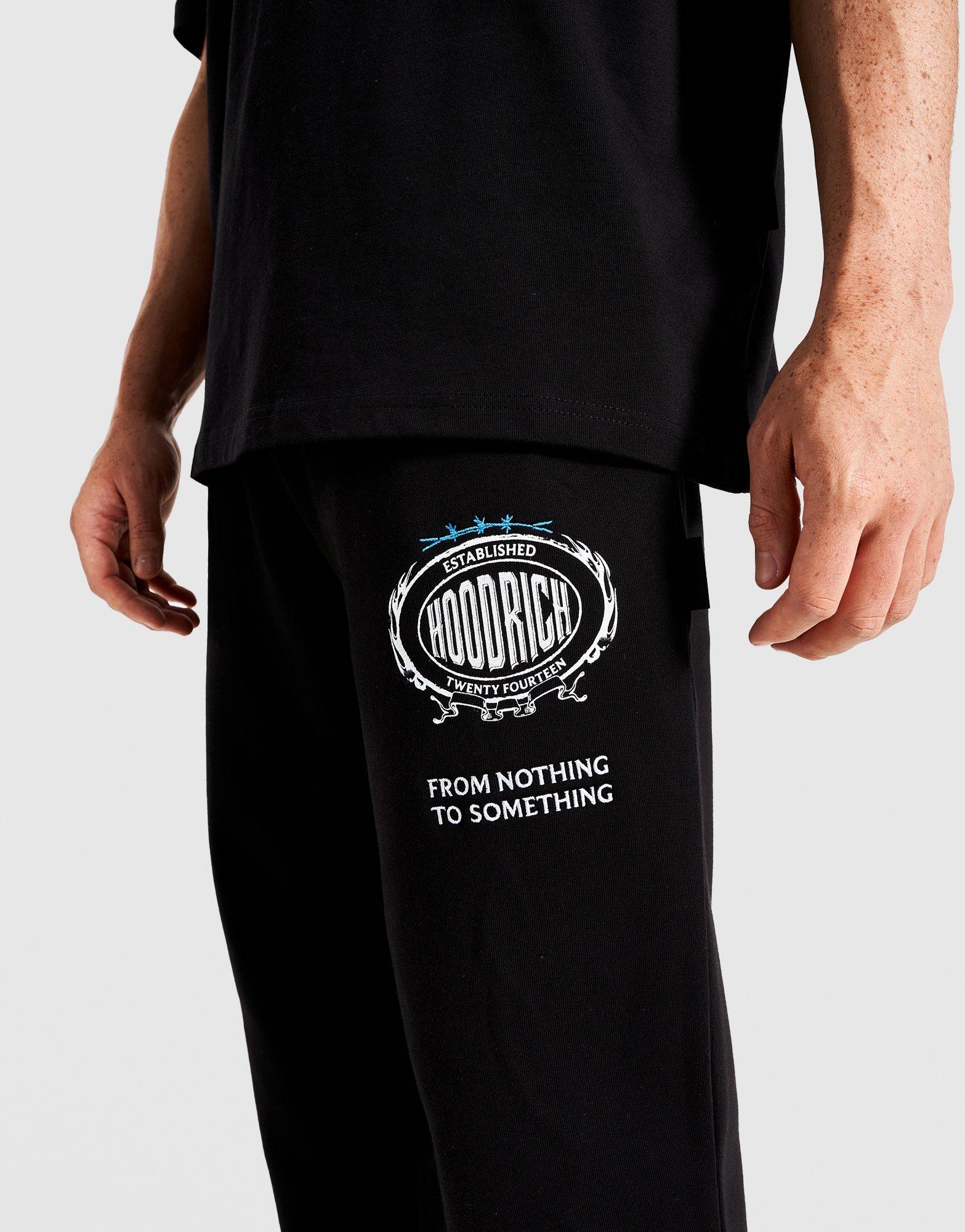 Hoodrich Nohavice  Noir- Oversized Elasticated Cuf