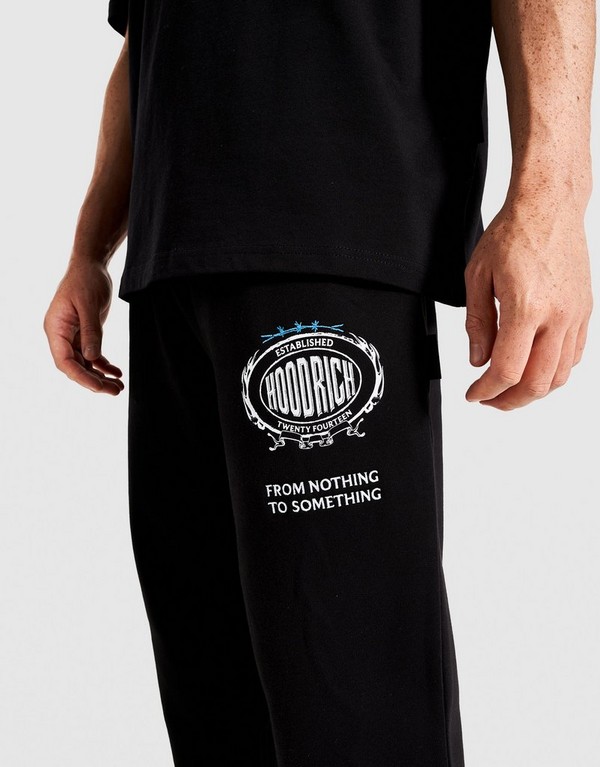 Hoodrich Nohavice Noir- Oversized Elasticated Cuf