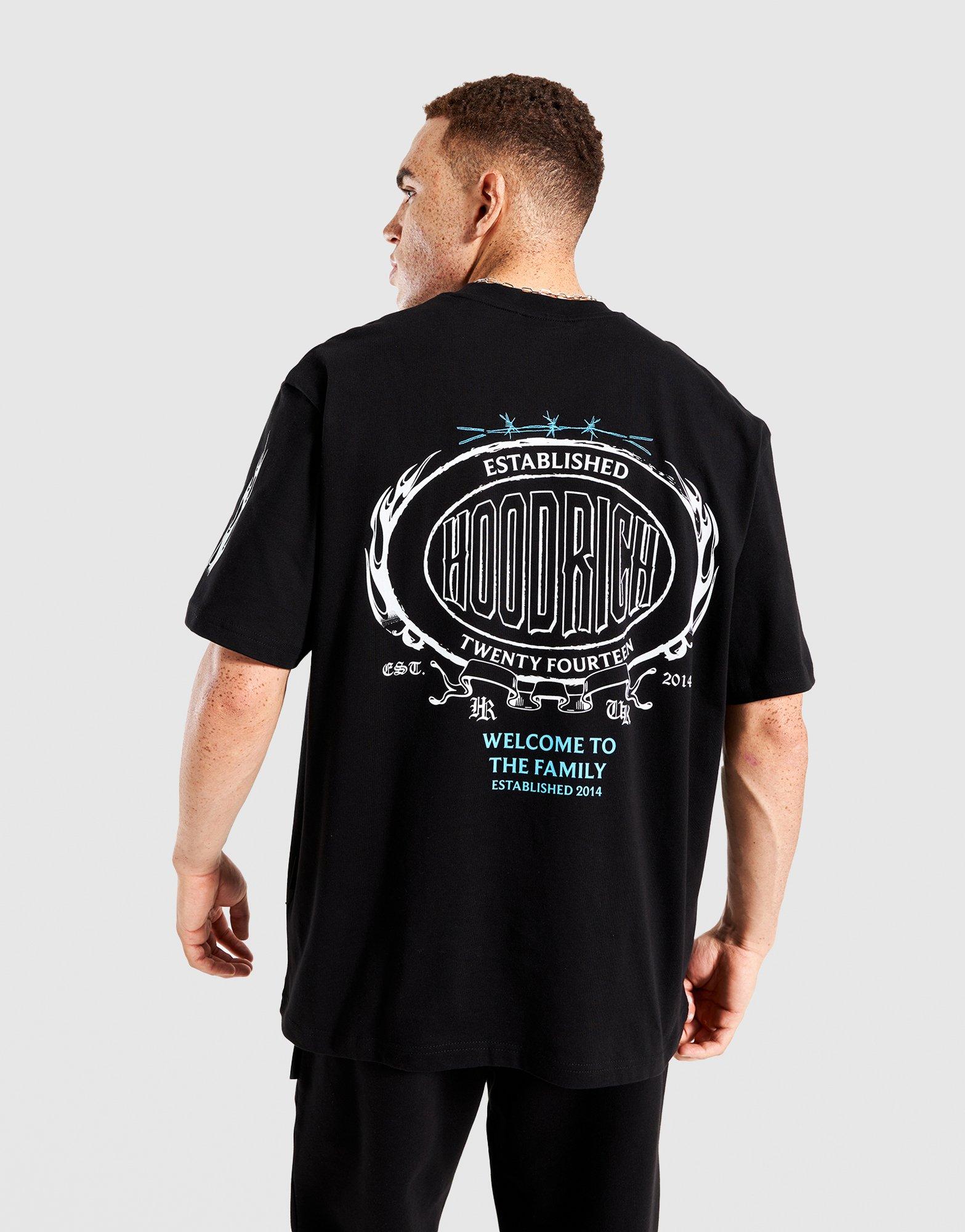 Koszulka, t-shirt męski HOODRICH T-SHIRT NOIR- OVERSIZED T-SHIRT HR02250006 Czarny