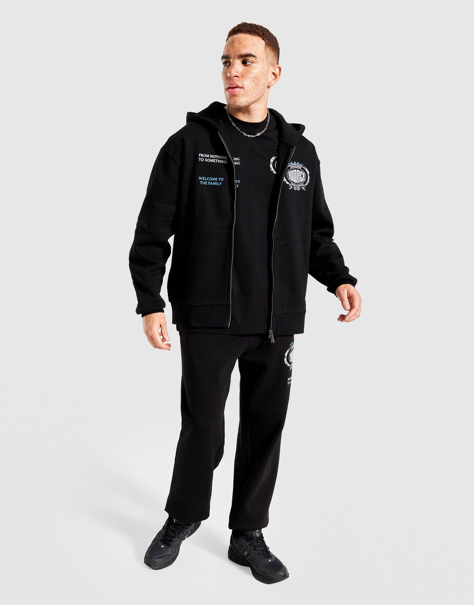 Koszulka, t-shirt męski HOODRICH T-SHIRT NOIR- OVERSIZED T-SHIRT HR02250006 Czarny