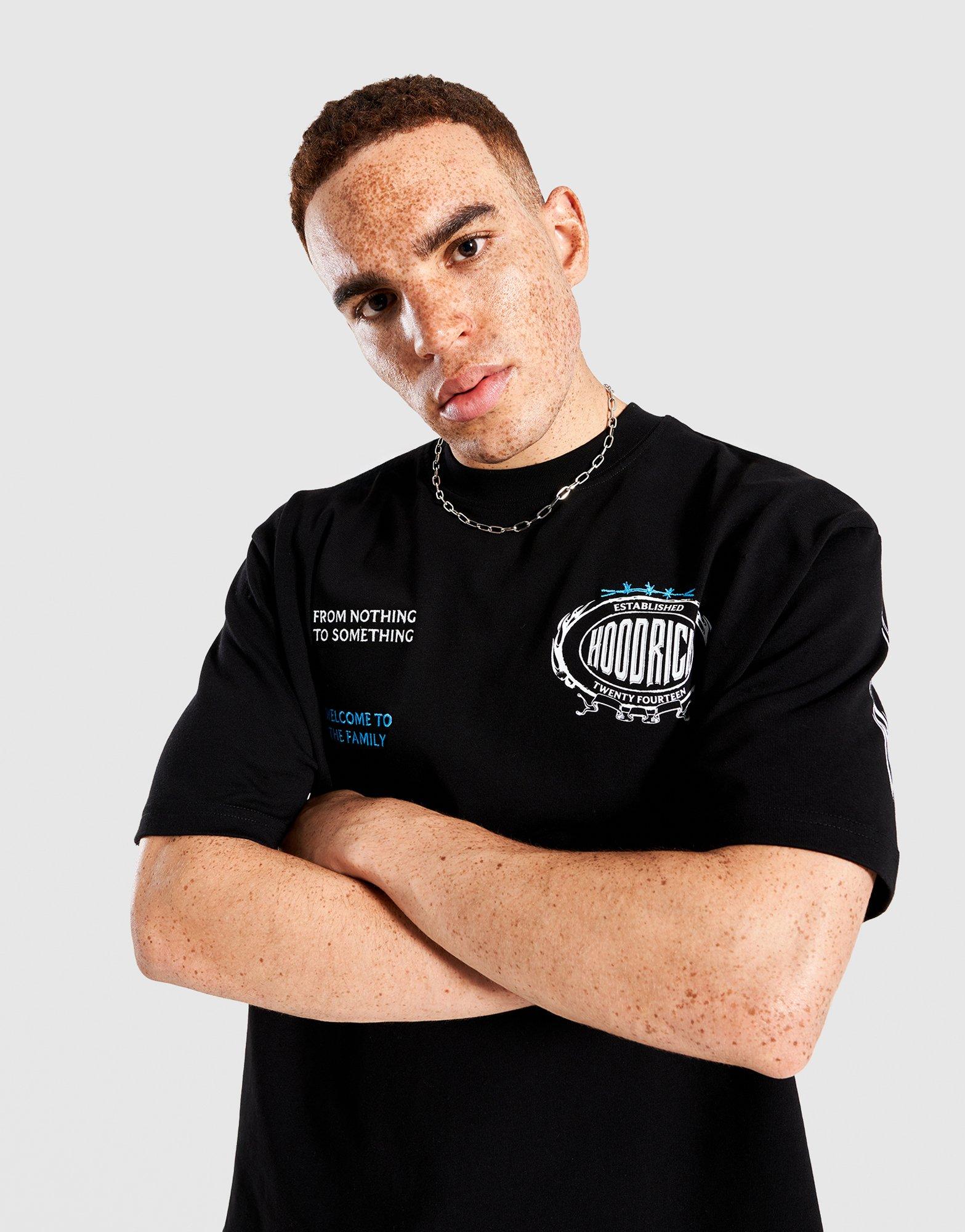 Koszulka, t-shirt męski HOODRICH T-SHIRT NOIR- OVERSIZED T-SHIRT HR02250006 Czarny