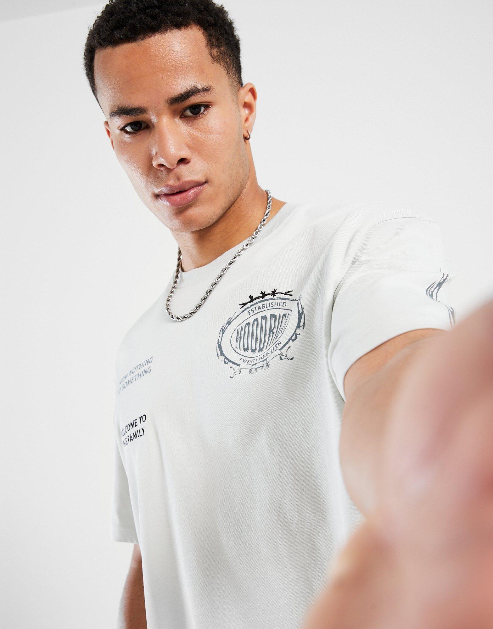 Koszulka, t-shirt męski HOODRICH T-SHIRT NOIR HR02250013 Szary