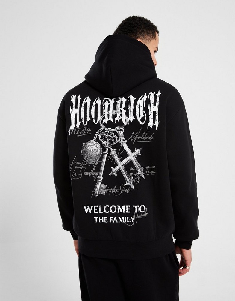 Bluză pentru bărbați HOODRICH BLUZĂ CU GLUGĂ RITE HR02250046 Negru