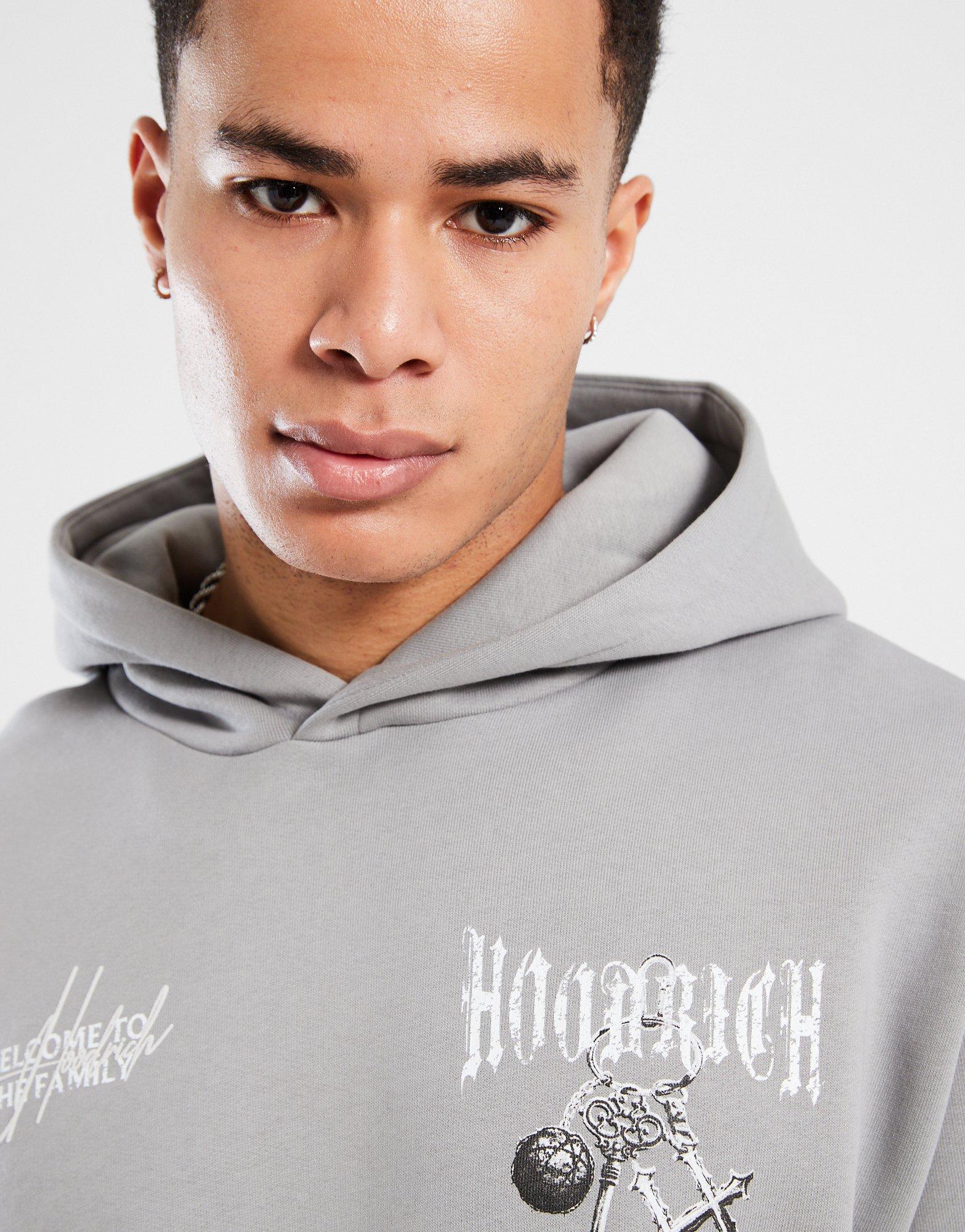 Férfi pulóverek HOODRICH PULÓVER KAPUCNIS RITE HR02250055 Szürke