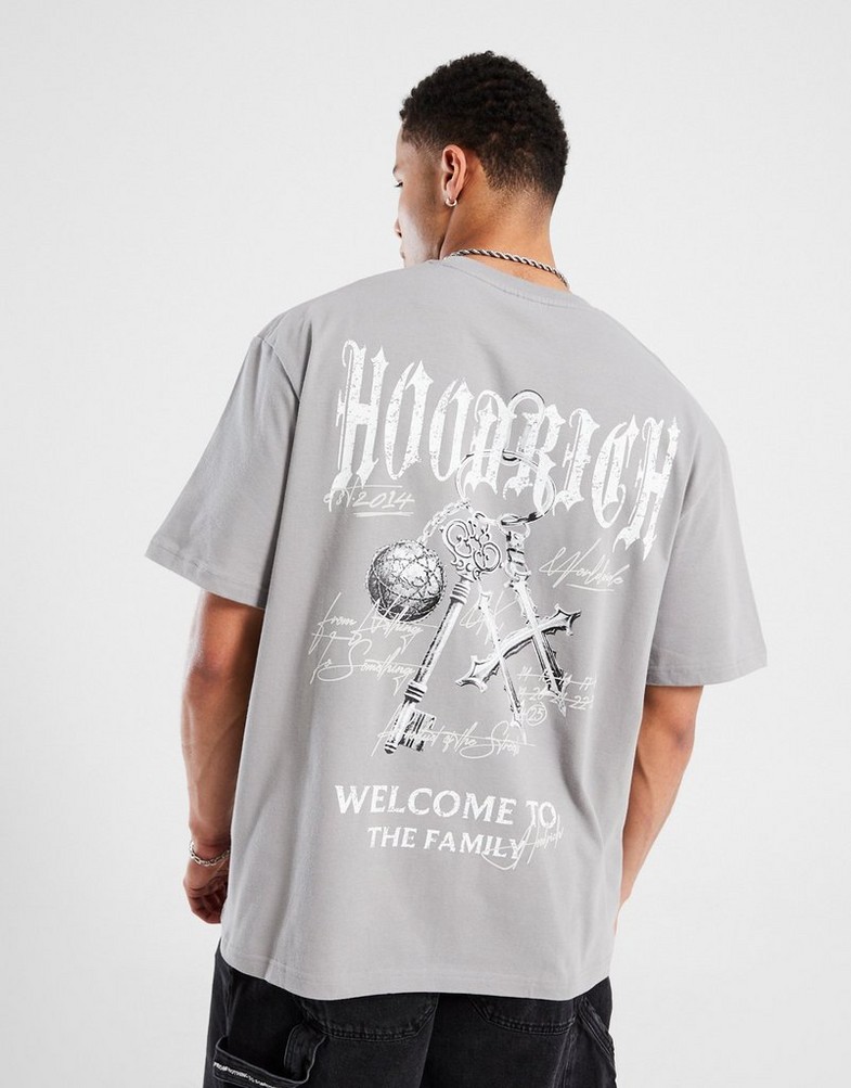 Tricou pentru bărbați HOODRICH TRICOU RITE HR02250058 Gri