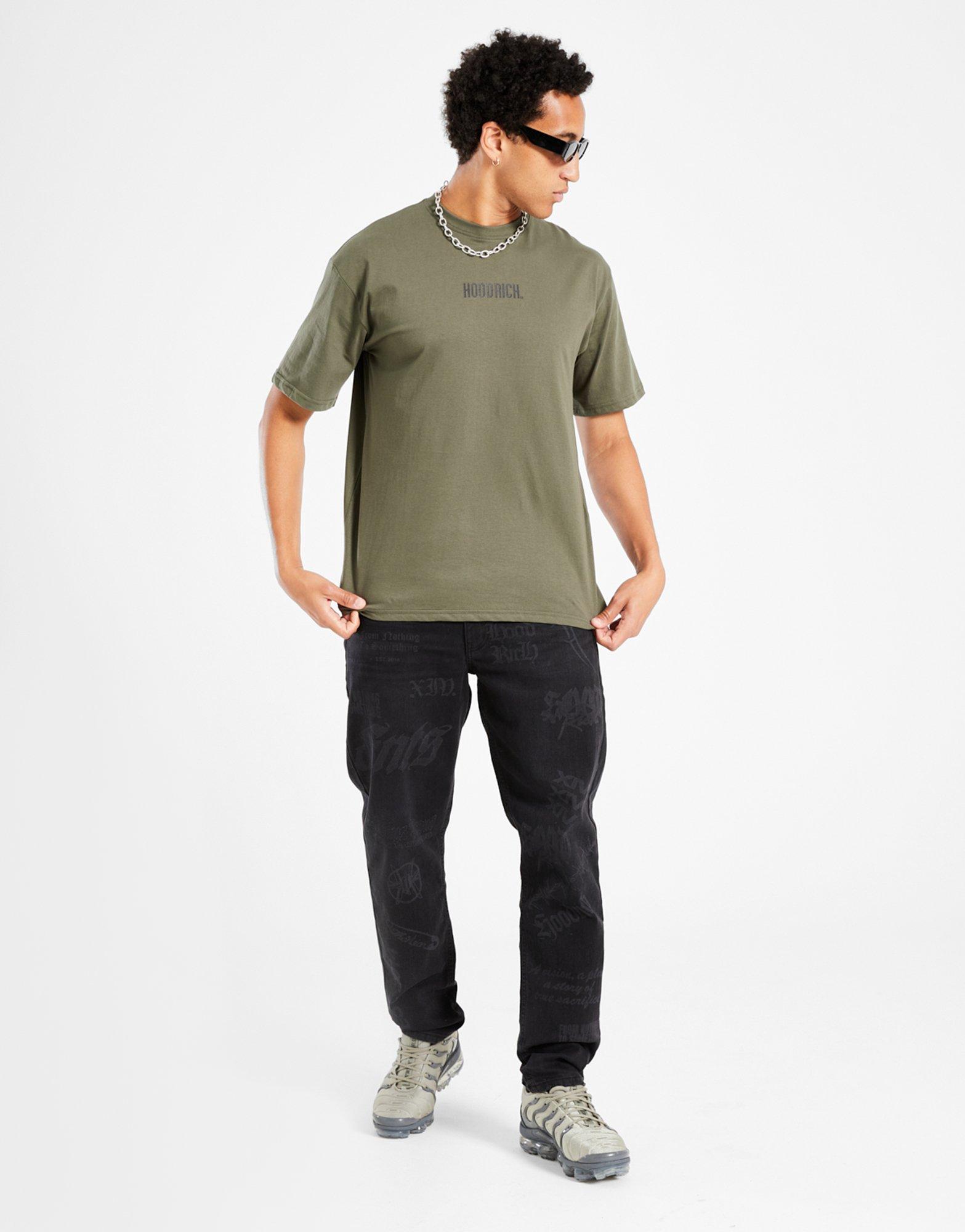 Koszulka, t-shirt męski HOODRICH T-SHIRT SMALL LOG HR02250186 Zielony