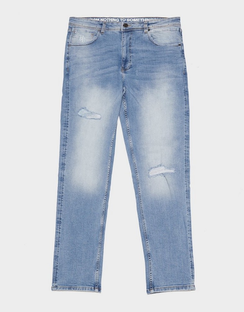 Blugi pentru bărbați HOODRICH PANTALONI  TITAN JEAN BLU