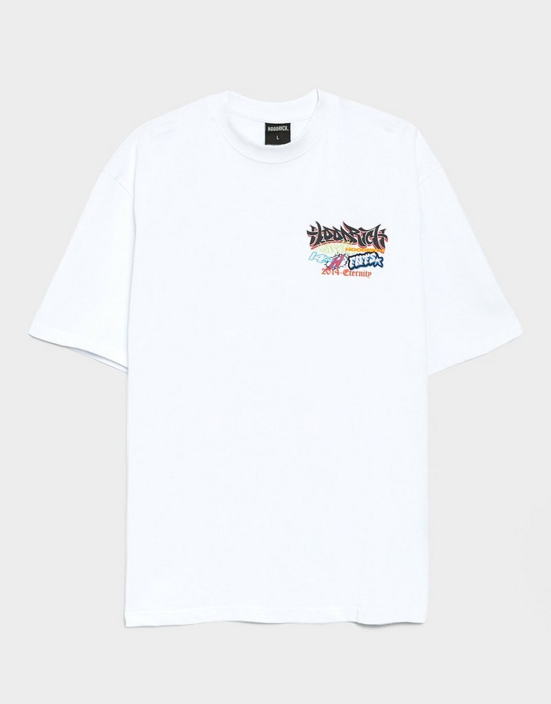 Tricou pentru bărbați HOODRICH TRICOU GRAFF RAVE TEE WHT HR04250064 Alb