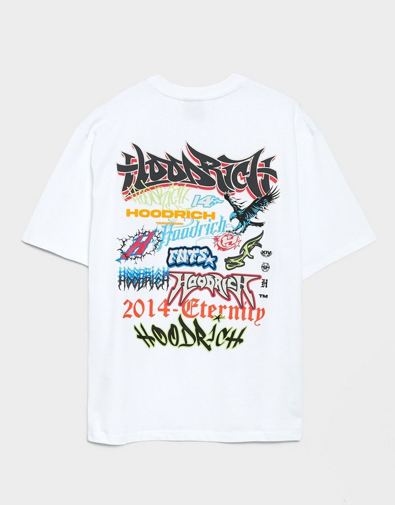 Tricou pentru bărbați HOODRICH TRICOU GRAFF RAVE TEE WHT HR04250064 Alb