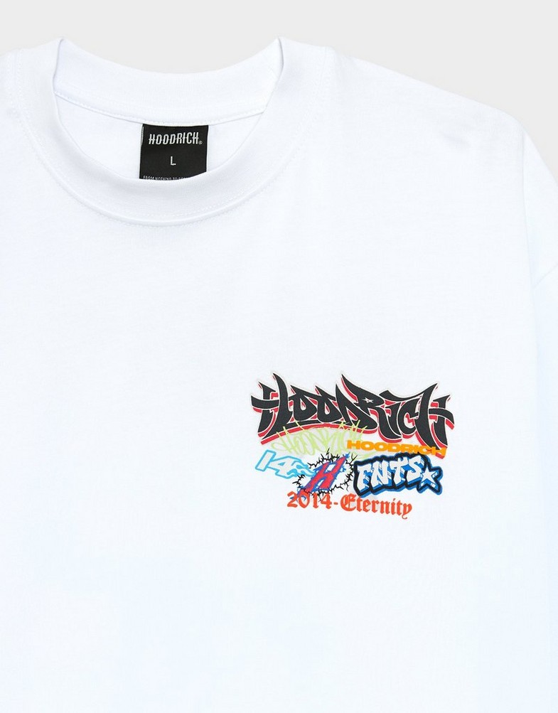 Tricou pentru bărbați HOODRICH TRICOU GRAFF RAVE TEE WHT HR04250064 Alb