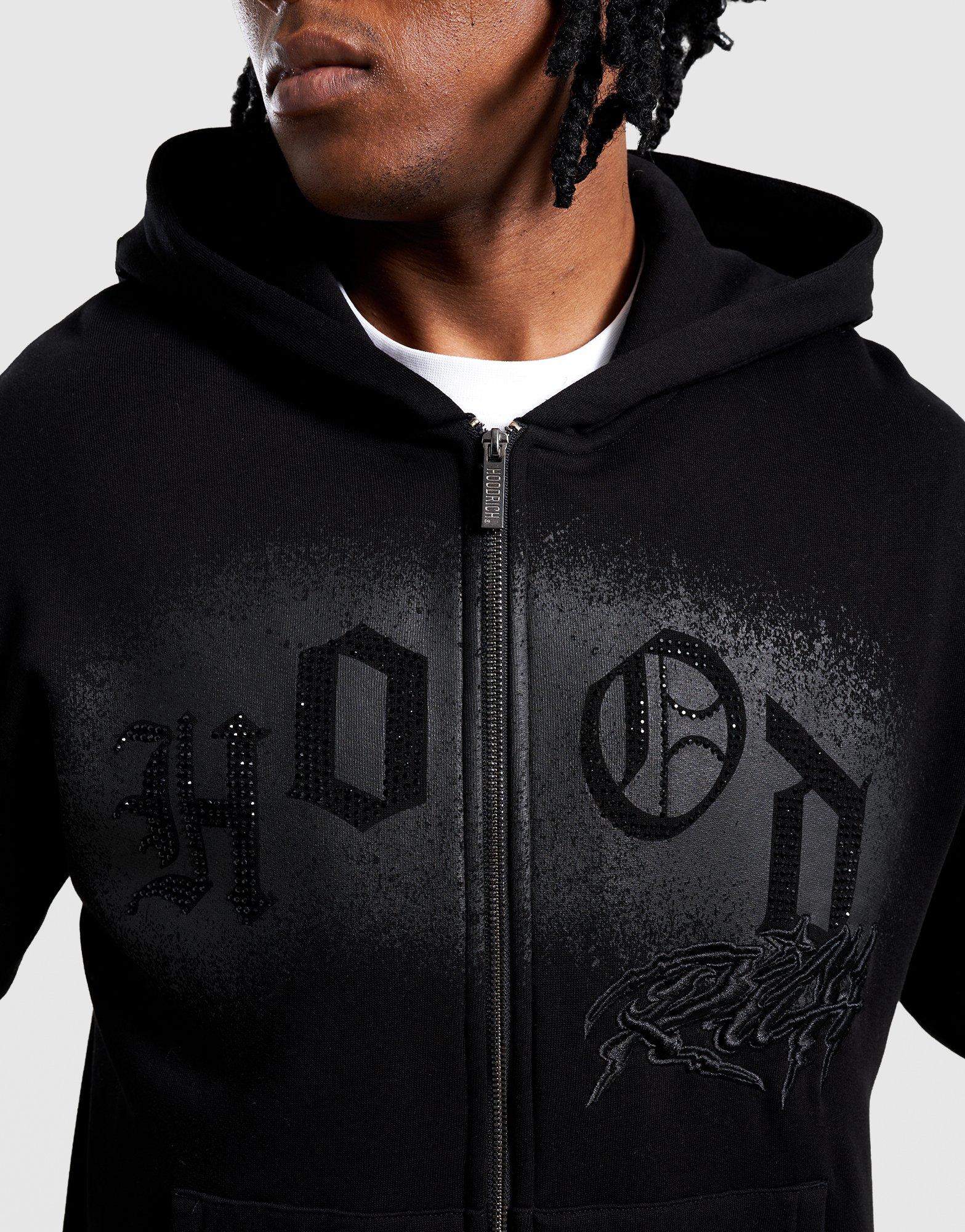 Bluza męska HOODRICH BLUZA ROZPINANA Z KAPTUREM IRON V2 FZ HR04250239 Czarny