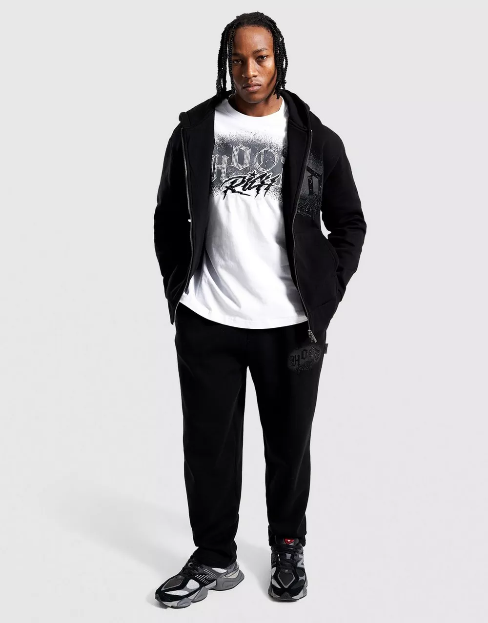 HOODRICH ФУТБОЛКА IRON V2 TEE WHT/BLK, фото 1 з 5