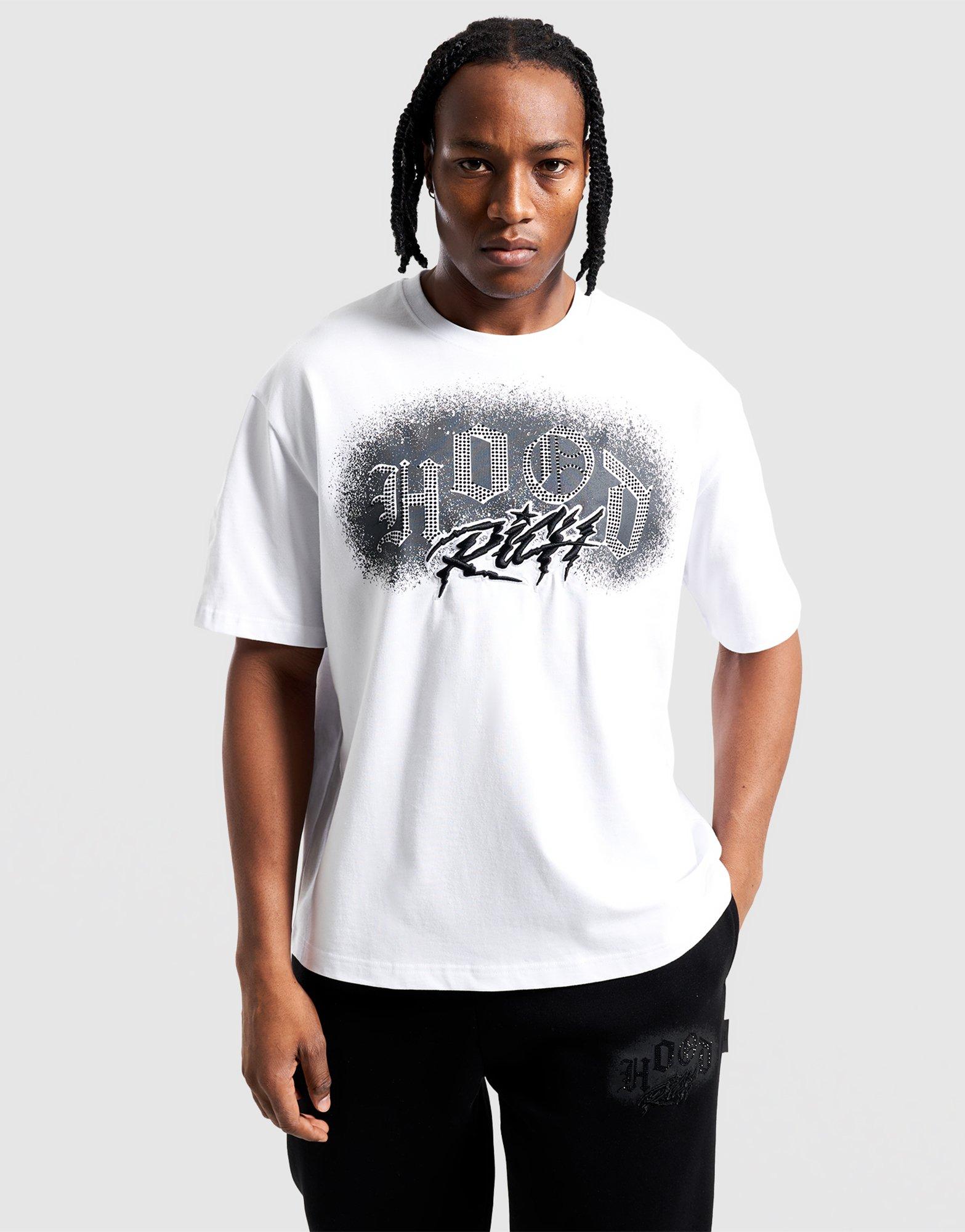 Koszulka, t-shirt męski HOODRICH T-SHIRT IRON V2 TEE WHT/BLK HR04250242 Biały