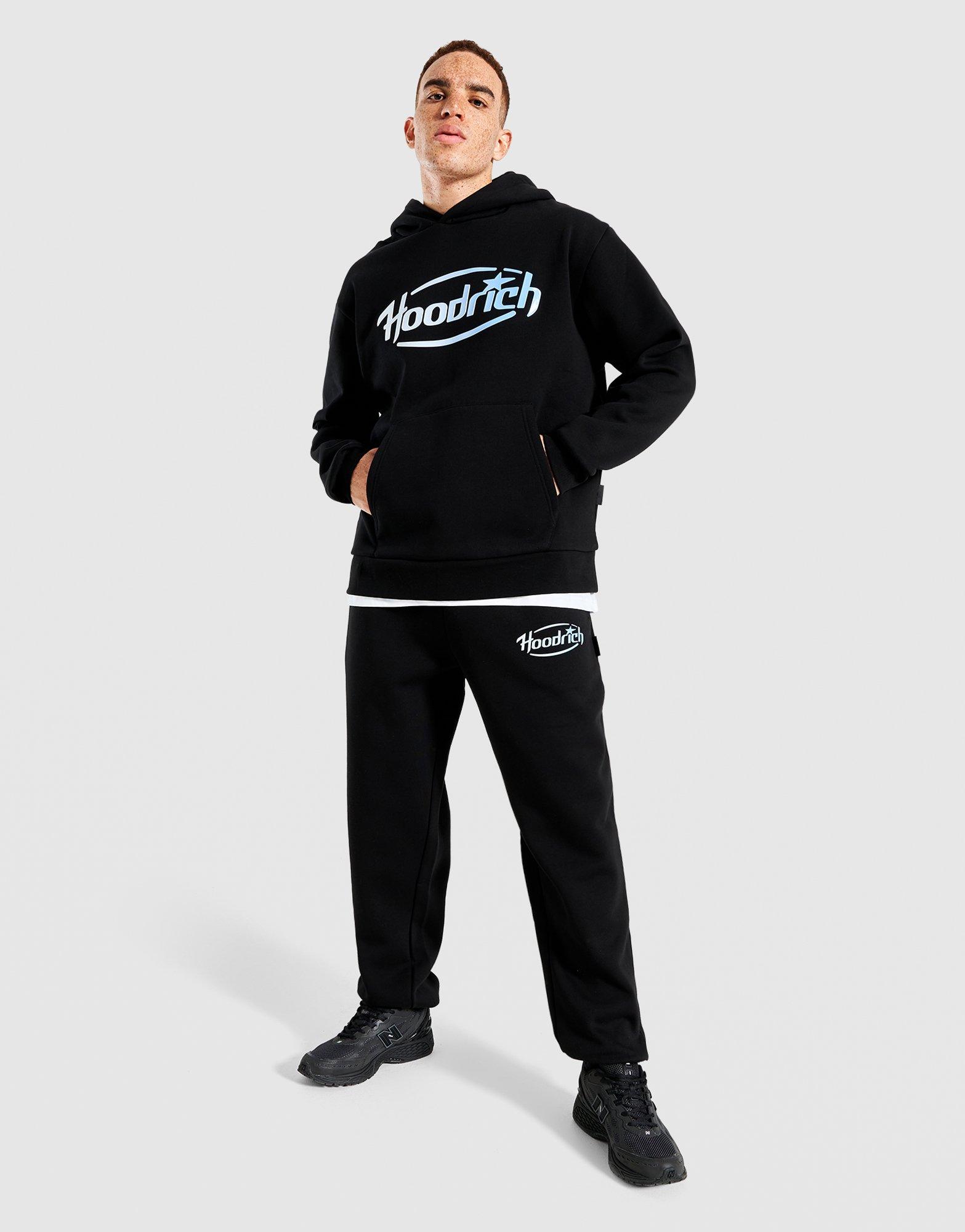 Pánske nohavice HOODRICH NOHAVICE  CURVE JOG BLK/BLU HR04250336 Čierna