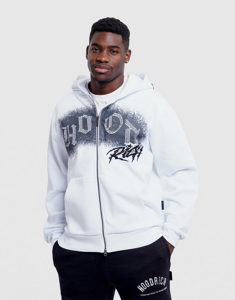 Чоловічі кофти HOODRICH КОФТА НА БЛИСКАВЦІ   З КАПЮШОНОМ IRON V2 FZ HD HR04250352 Білий