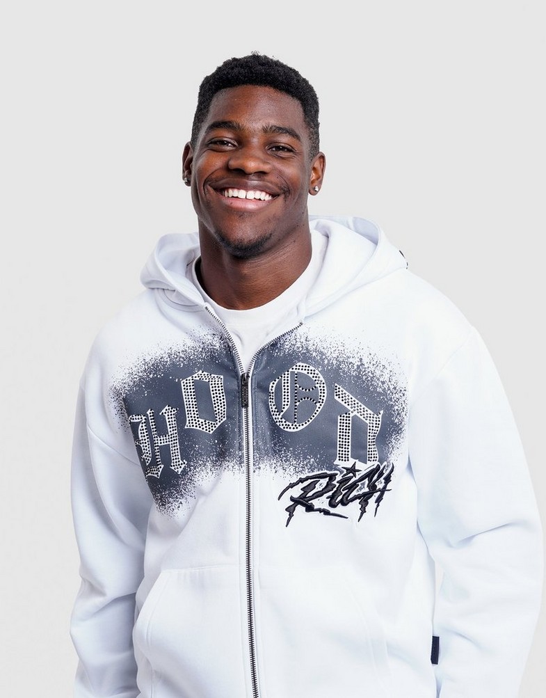 Чоловічі кофти HOODRICH КОФТА НА БЛИСКАВЦІ   З КАПЮШОНОМ IRON V2 FZ HD HR04250352 Білий