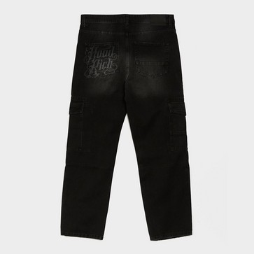 Vyriškos kelnės HOODRICH KELNĖS SCRIPT CARGO DNM WSH BLK