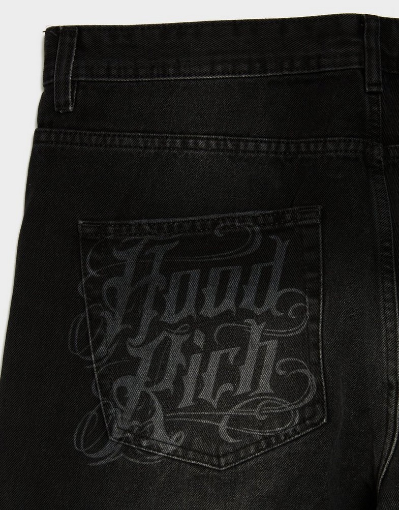 Vyriškos kelnės HOODRICH KELNĖS SCRIPT CARGO DNM WSH BLK HR04250366 Juoda
