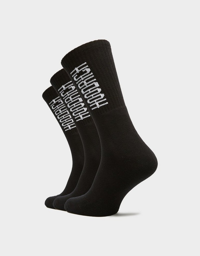 Női zokni HOODRICH ZOKNI RUDIMENTAL 3 PACK CREW SOCKS HR20250500 Fekete