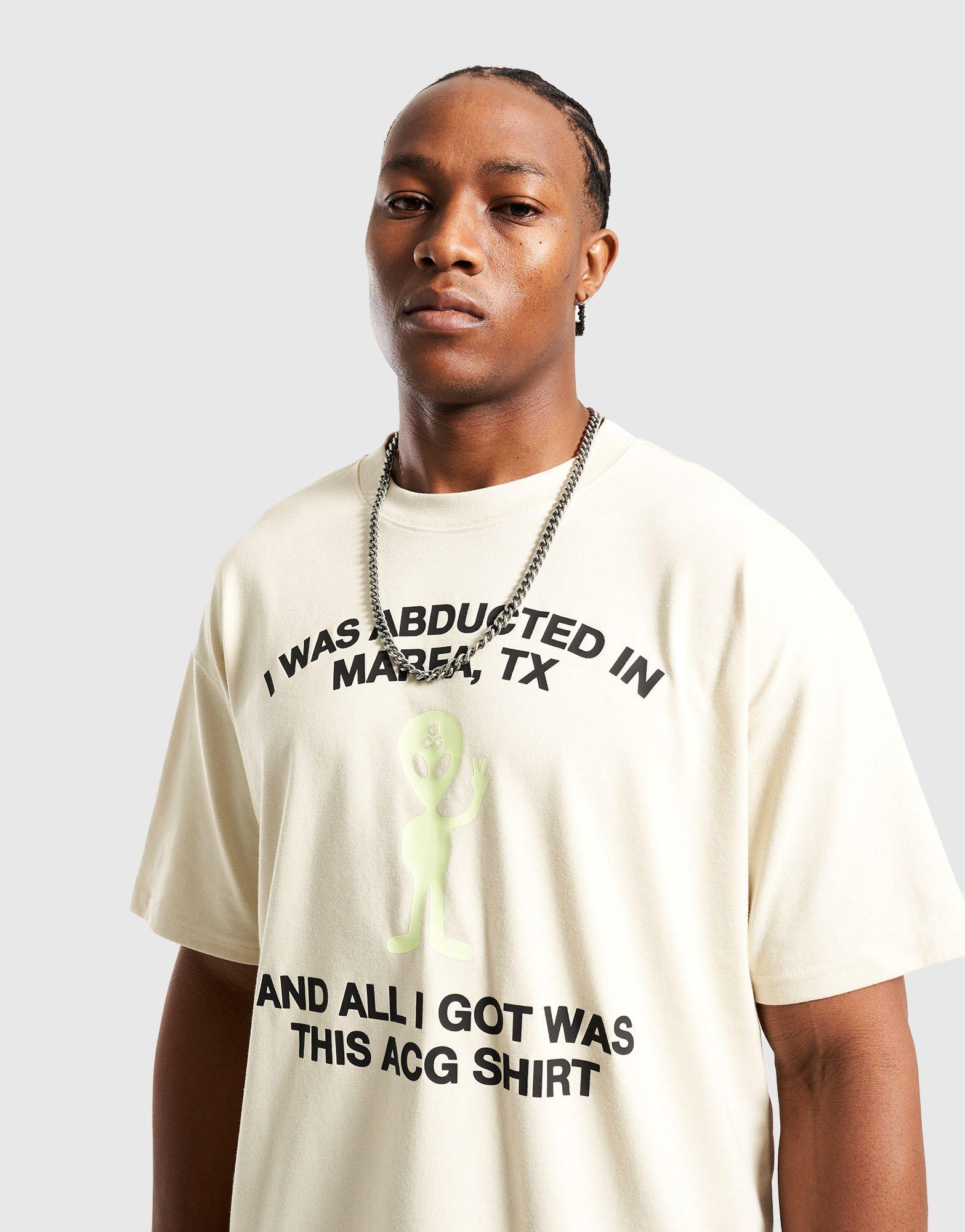 Koszulka, t-shirt męski NIKE T-SHIRT M ACG TEE ALIEN HV2168-229 Beżowy