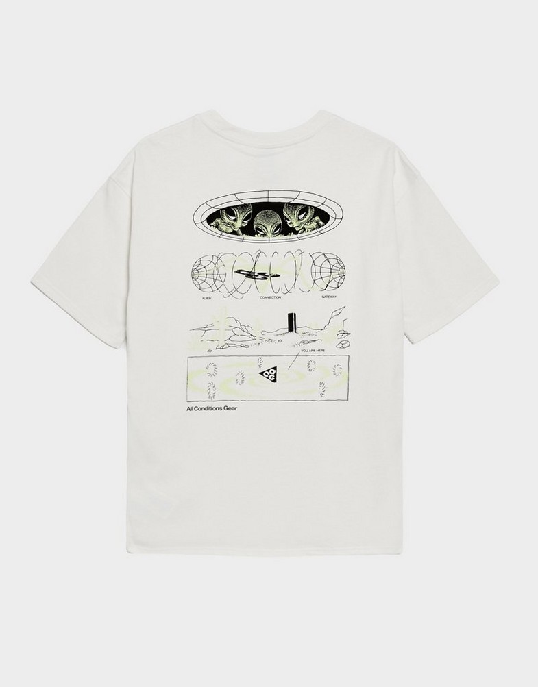 Tricou pentru bărbați NIKE TRICOU M ACG TEE MYSTERY LIGHTS HV2172-121 Alb