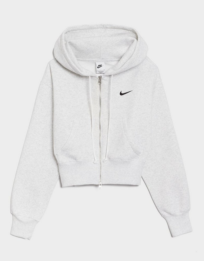 Ženski gornji dio trenirke NIKE VESTA RASKOPČANA S KAPULJAČOM   W NSW PHNX FLC CRP HV2426-052 siva