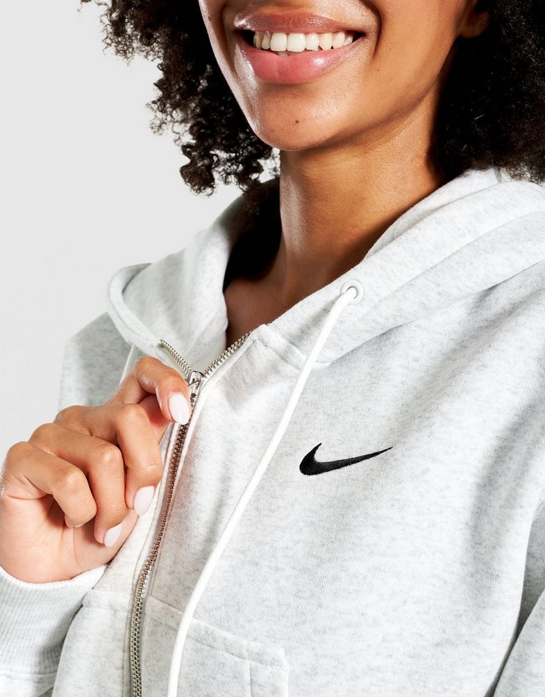 Bluză pentru femei NIKE BLUZĂ CU GLUGĂ W NSW PHNX FLC CRP HV2426-052 Gri