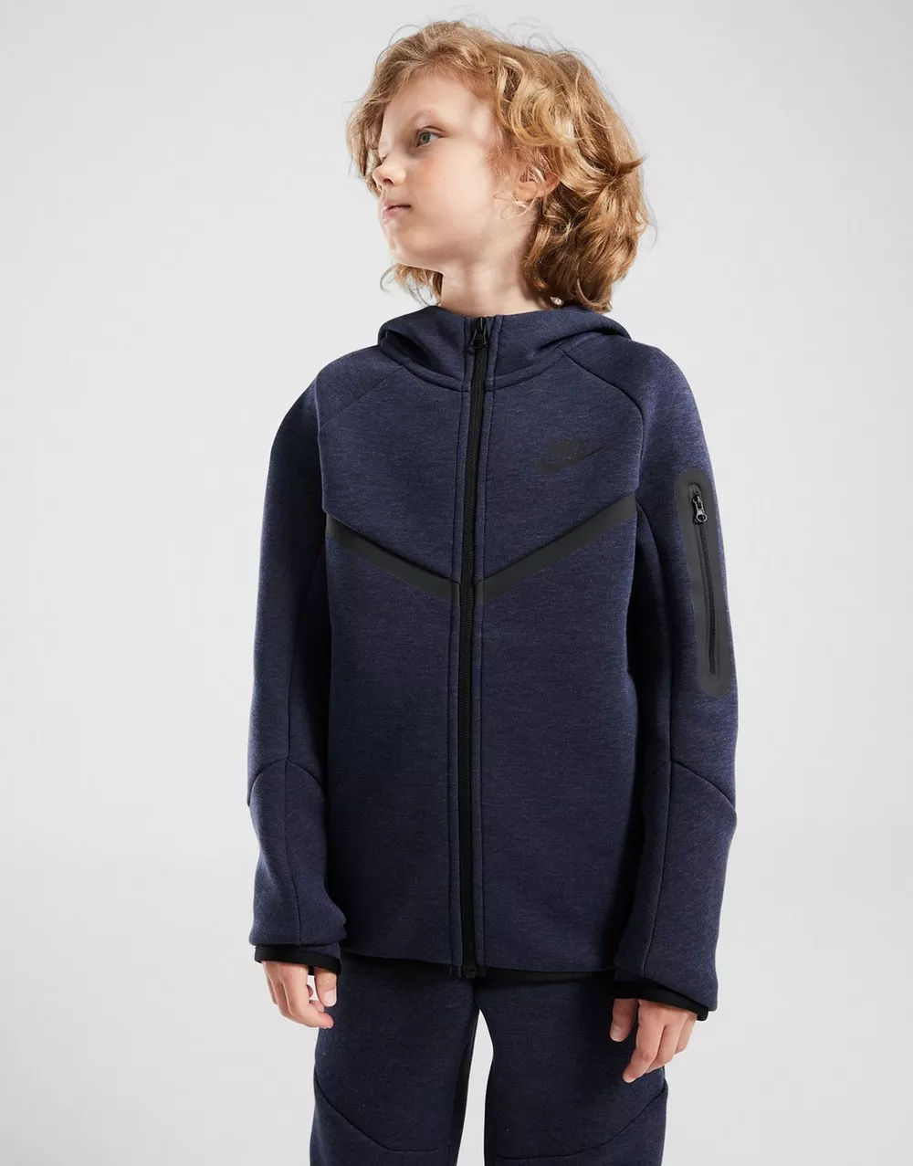 NIKE КОФТА НА БЛИСКАВЦІ З   КАПЮШОНОМ NIKE TECH FLEECE, фото 1 з 4
