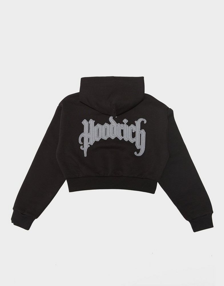 Moteriškas džemperis HOODRICH DŽEMPERIS Z KAPT.STELLAR CROPP ZIP HOODIE HW02250023 Juoda