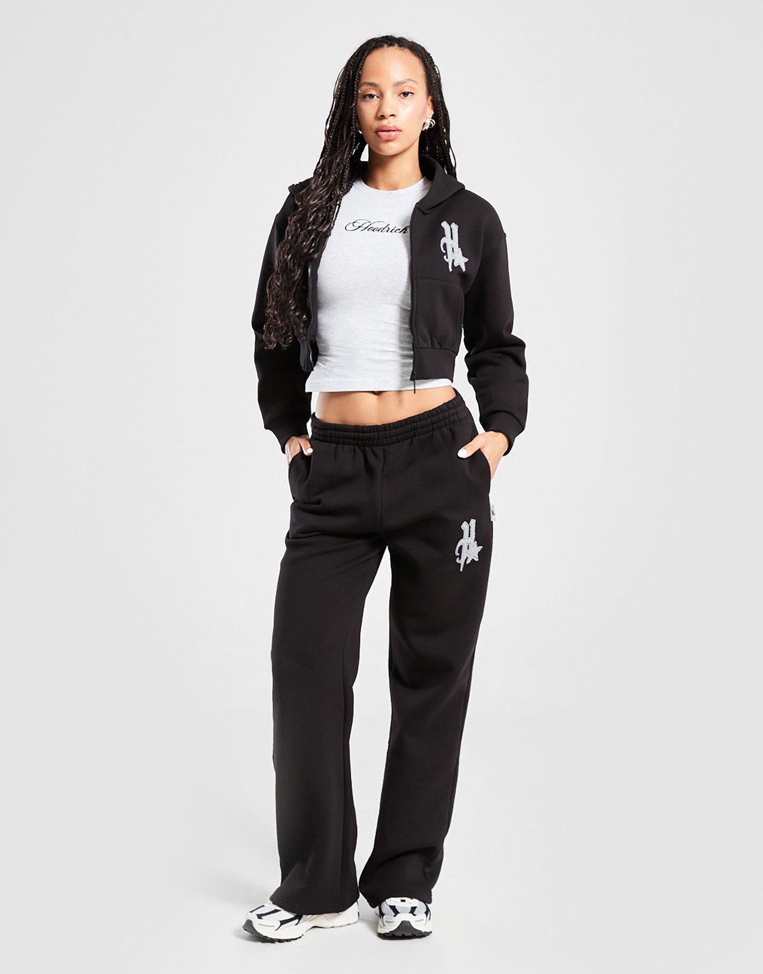 Moteriškos kelnės HOODRICH KELNĖS STELLAR WIDE LEG JOGGER HW02250026 Juoda