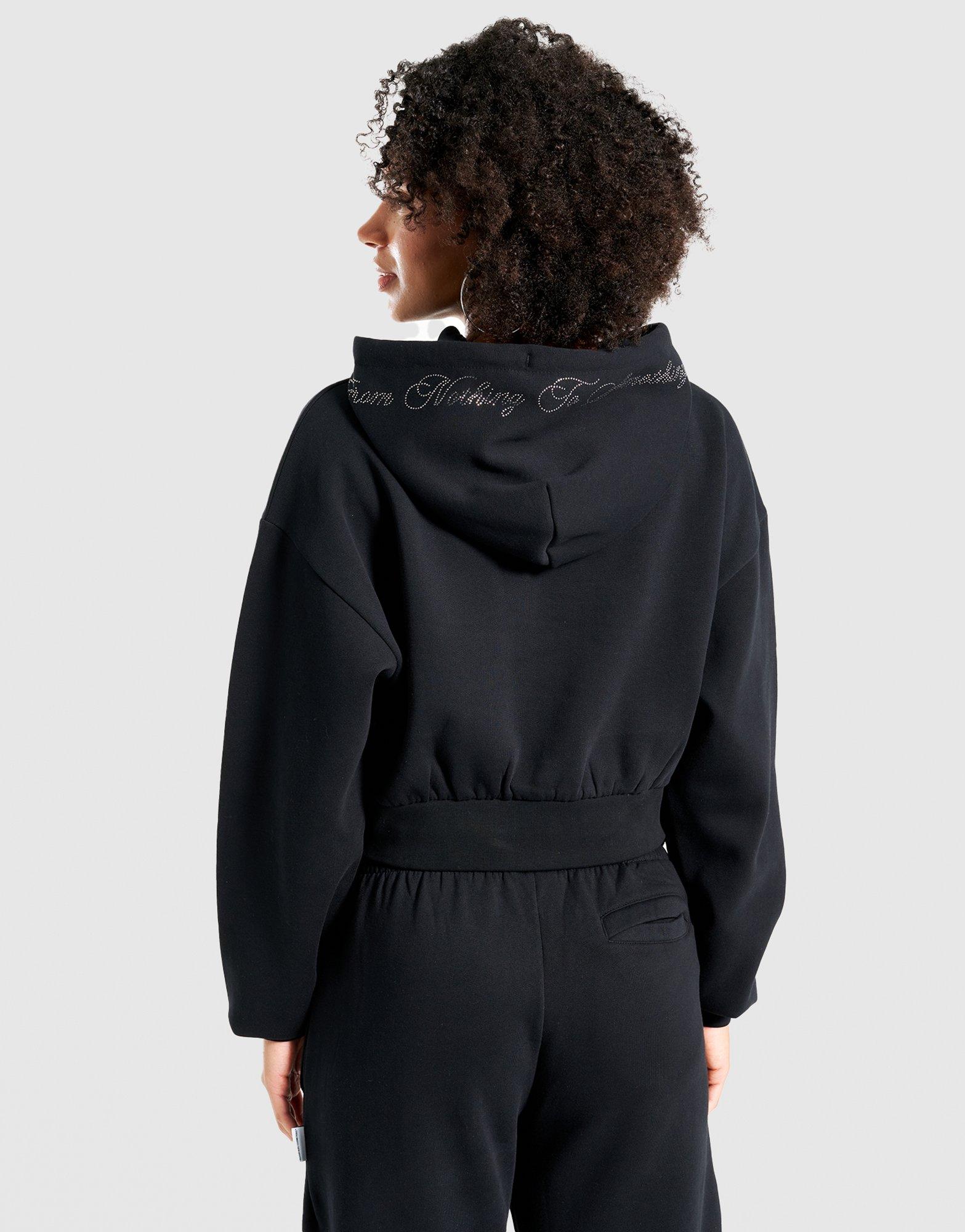 Dámská mikina HOODRICH MIKINA S KAPUCÍ SCATTER CRYSTAL BOXY HD HW03250052 Černá