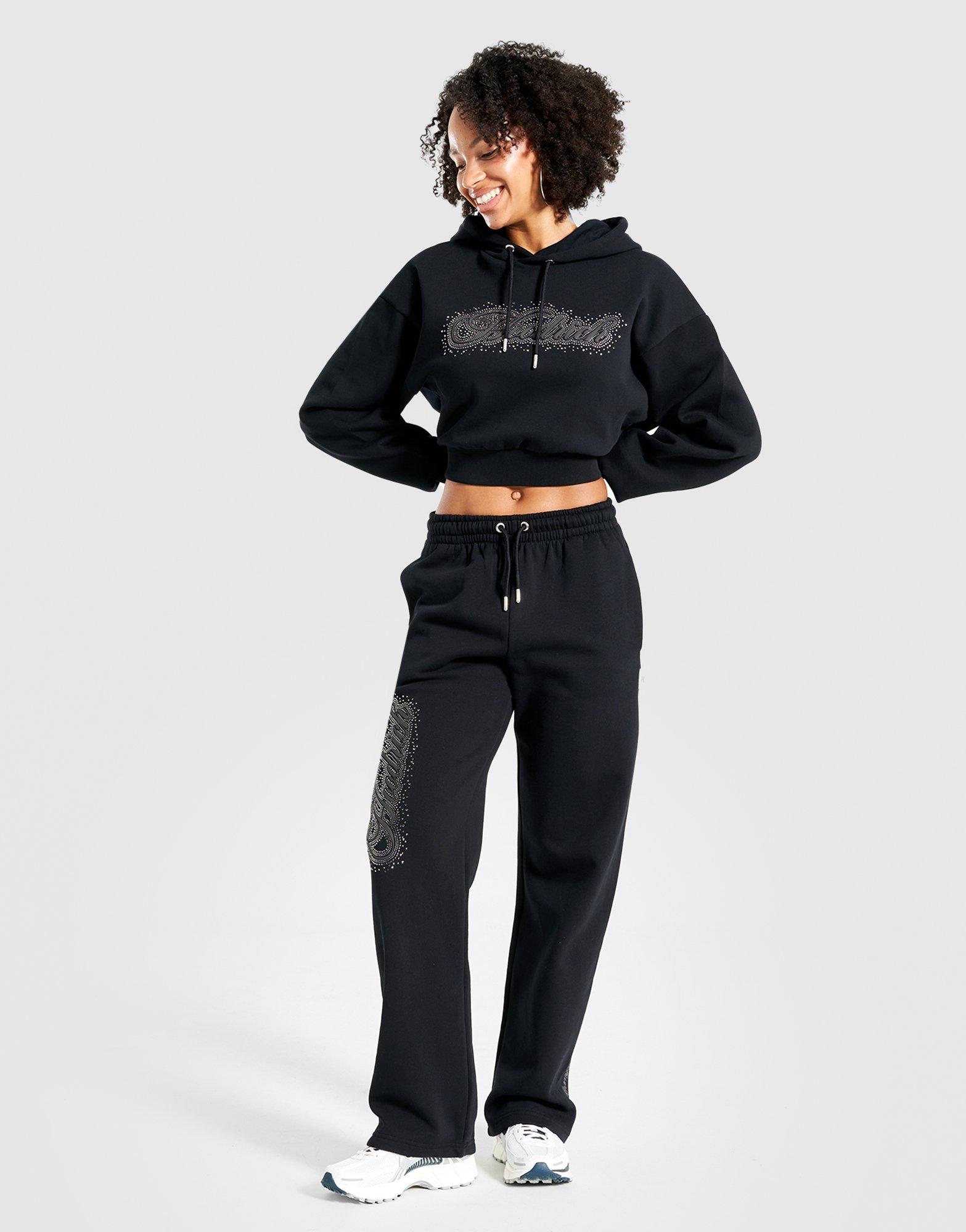 Dámská mikina HOODRICH MIKINA S KAPUCÍ SCATTER CRYSTAL BOXY HD HW03250052 Černá